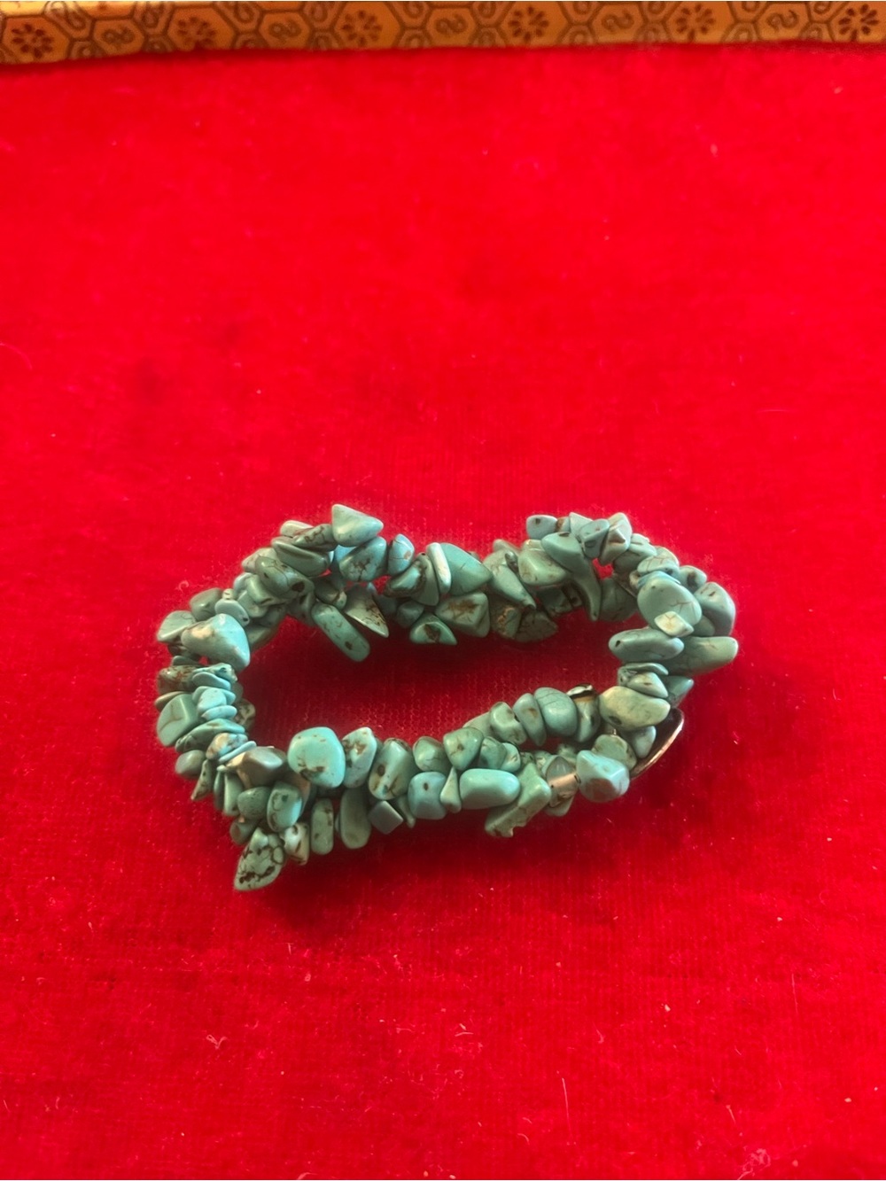Turquoise Chip Stretch Bracelet - Blue Green Women’s Jewelry